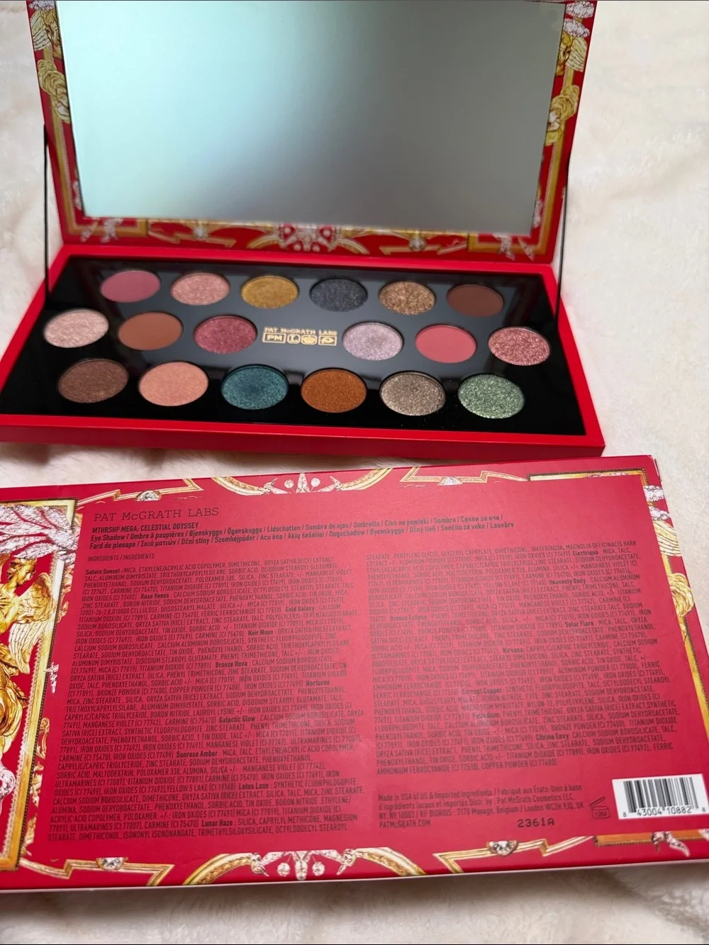 Pat McGrath Eyeshadow Palette — Pink, Gold, Bronze, Green, Copper, Black